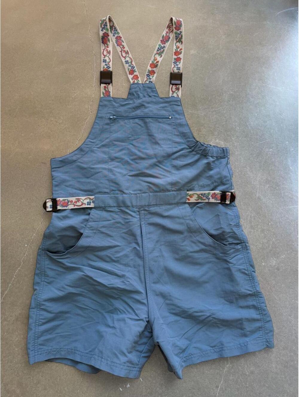 Vintage Early Winters Floral Strap Bib Overalls 90s Outdoor